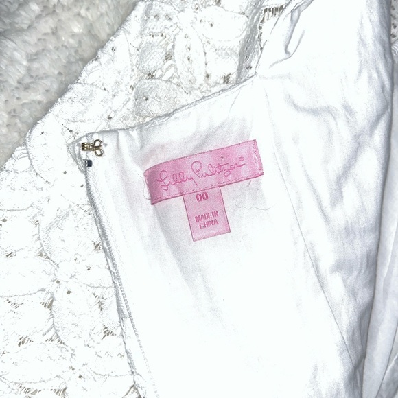 Lilly Pulitzer Bianca Flores Dress White 00 - Picture 8 of 10